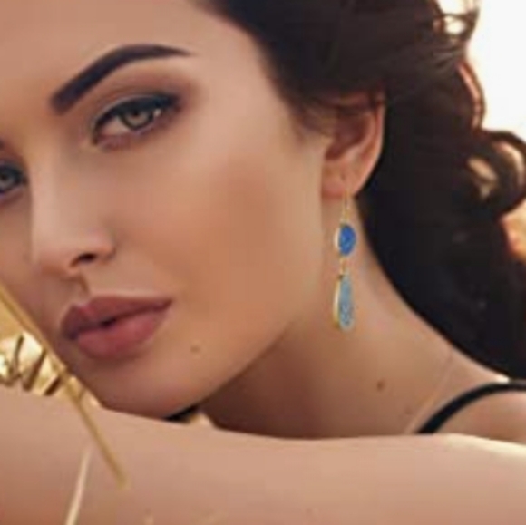 12 Paires Druzy Drop Crystal Earrings NWT - Picture 4 of 7